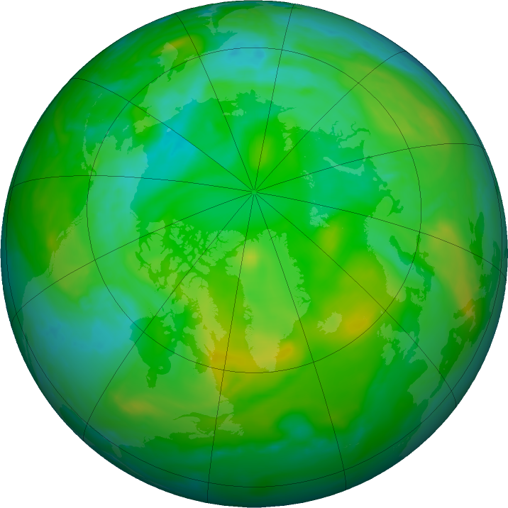 Arctic ozone map for 16 July 2017